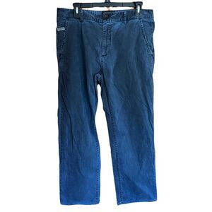 Outpost Makers Mens 32x32 Blue Black Wash Straight Stretch Chino Pants Normcore